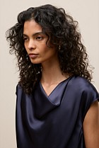Satin Cowl Neck Blouse