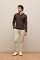 Merino Long Sleeve Polo