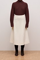 Natural Seed Denim Panelled Skirt