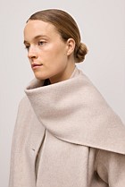 Brushed Wool Silk Scarf Coat