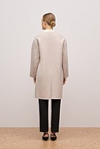 Brushed Wool Silk Scarf Coat