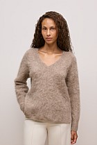 Brushed Alpaca Relaxed V Knit
