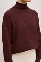 Alpaca Merino Blend Relaxed Mock Neck