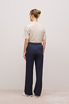 Ponte Pintucked Wide Leg Pant