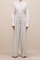 Italian Wool Blend Wide Leg Pant