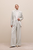 Italian Wool Blend Wide Leg Pant