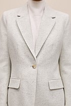 Italian Wool Blend Single Breasted Blazer