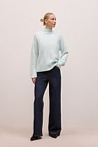 Alpaca Merino Blend Relaxed Mock Neck