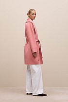 Brushed Wool Wrap Coat