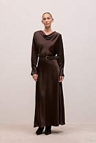 Satin Cowl Neck Top