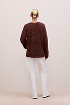 Brushed Alpaca Relaxed V Knit