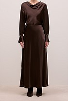 Satin Bias Cut Maxi Skirt