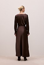 Satin Bias Cut Maxi Skirt