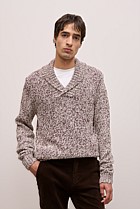 Textured Shawl Collar Knit
