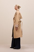 Cotton Twill Cuff Detail Trench Coat