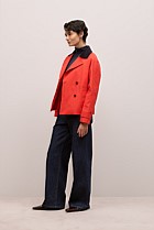 Corduroy Collar Short Trench