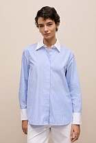 Jacquard Stripe Contrast Shirt