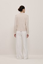 Cotton Cashmere Pointelle Cardigan