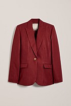 Linen Twill Single Breasted Blazer
