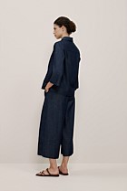 Soft Denim Collared Popover