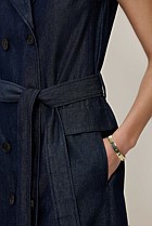 Denim Sleeveless Trench Dress