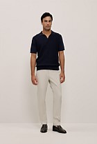 Mercerised Diamond Knit Polo