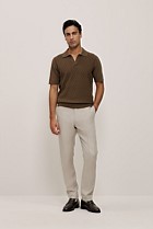 Mercerised Diamond Knit Polo