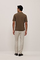 Mercerised Diamond Knit Polo