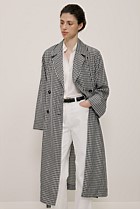 Gingham Lightweight Trench Coat