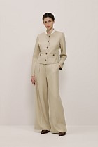 Textured Collarless Jacket