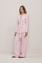 Linen Herringbone Belted Jacket