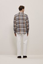 Tailored Fit Delave Linen Check Shirt