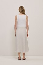 Yarn Dyed Linen Bias Slip Skirt