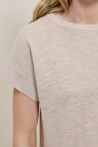 Linen Cotton Relaxed Knit T-shirt