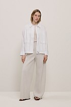 Linen Blend Panel Detail Jacket