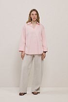 Poplin Relaxed Longline Shirt