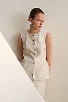 Linen Tailored Vest