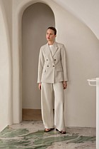Yarn Dyed Linen Bias Pant