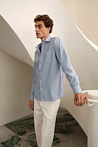 Garment Dyed Cotton Twill Shirt