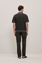 Textured Cotton Tipped Knit Polo
