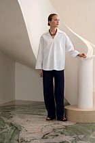 Poplin Relaxed Longline Shirt