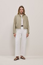 Australian Cotton Blend Denim High Rise Tailored Pant