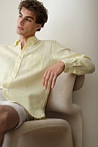 Regular Fit Linen Classic Long Sleeve Shirt