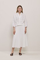 Embroidered Feather Detail Shirt