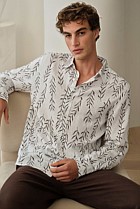 Rowan Regular Fit Linen Long Sleeve Shirt