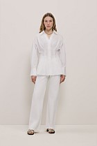 Poplin Cinched Waist Shirt