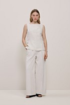 Linen Pinstripe Sleeveless Top