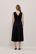 Linen Panel Detail Sleeveless Dress