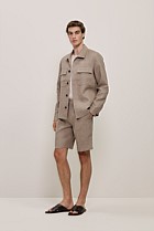 Yarn Dyed Linen Twin Pocket Jacket
