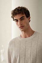 Linen Cotton Slub Knit T-shirt